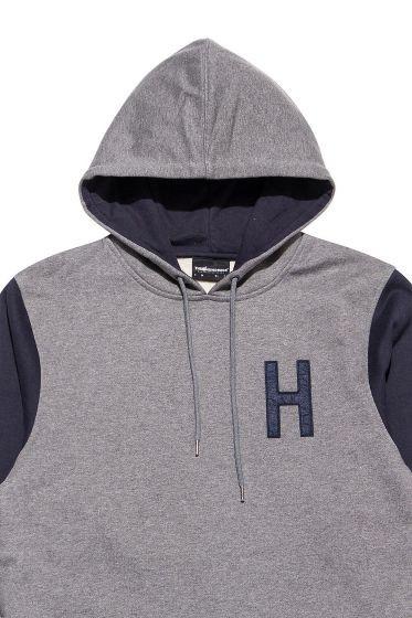 the hundreds t16f302007 quentin pullover hooded sweatshirt athletic heather