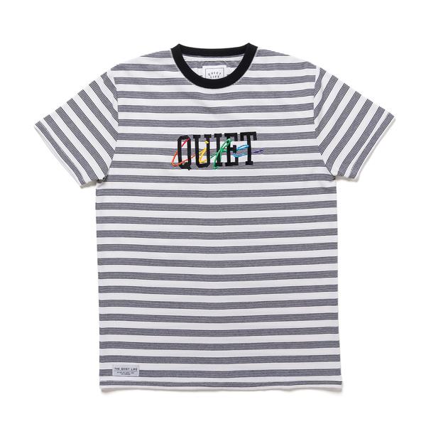 the quiet 20spd1 1114 stp life rainbow embroidered ss tee stripe