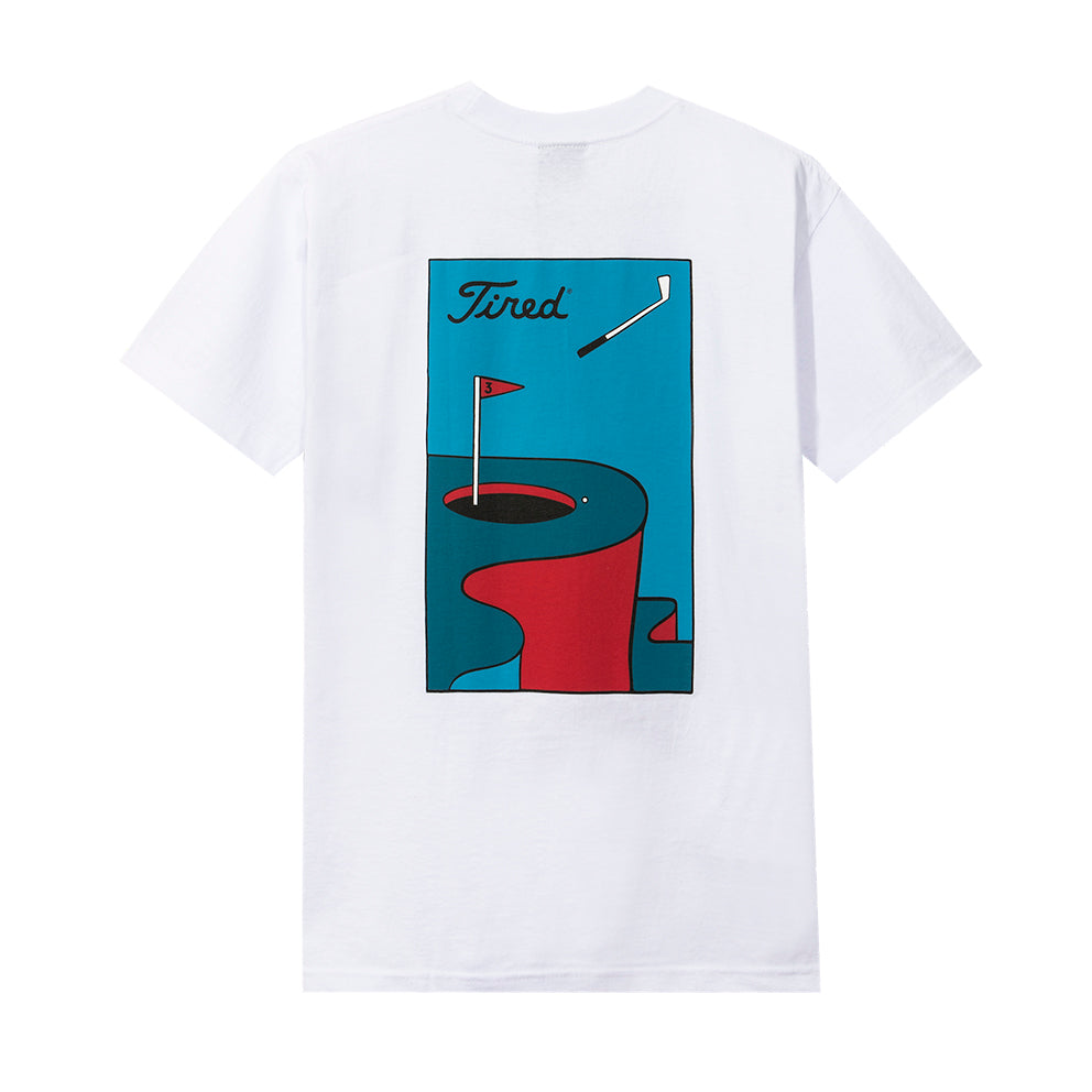 TIRED TIRED GOLF SS TEE // WHITE