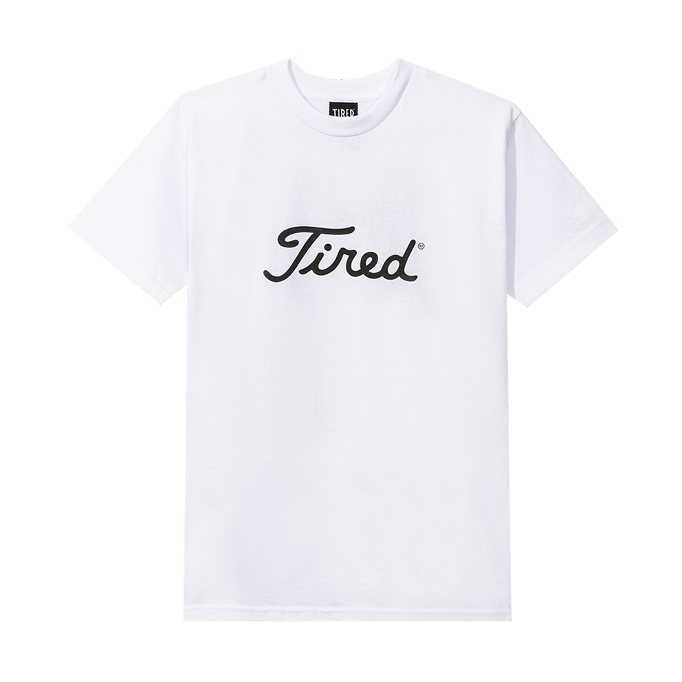 TIRED TIRED GOLF SS TEE // WHITE