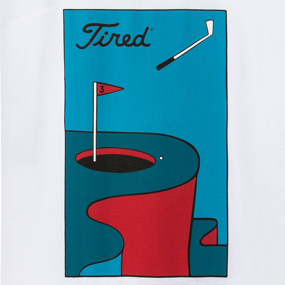 TIRED TIRED GOLF SS TEE // WHITE