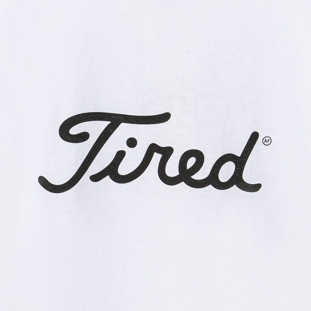 TIRED TIRED GOLF SS TEE // WHITE