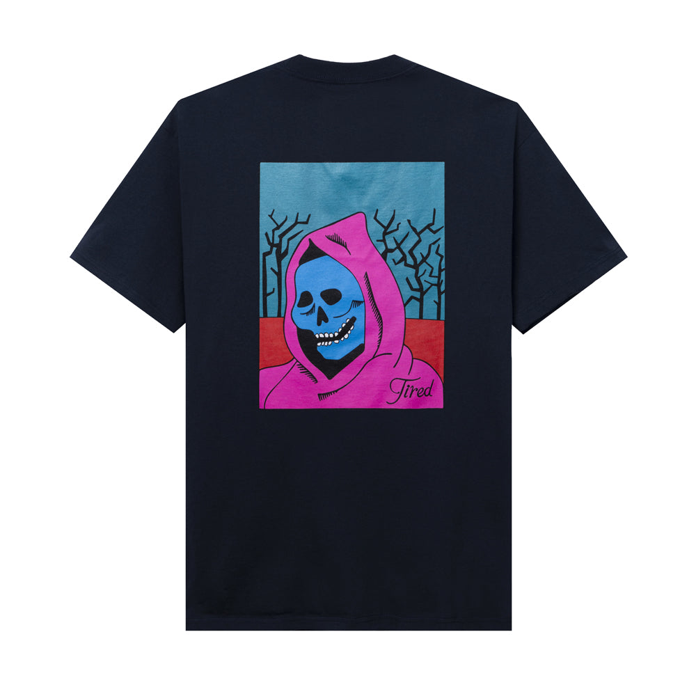 tired ts00174 creepy skull ss tee navy