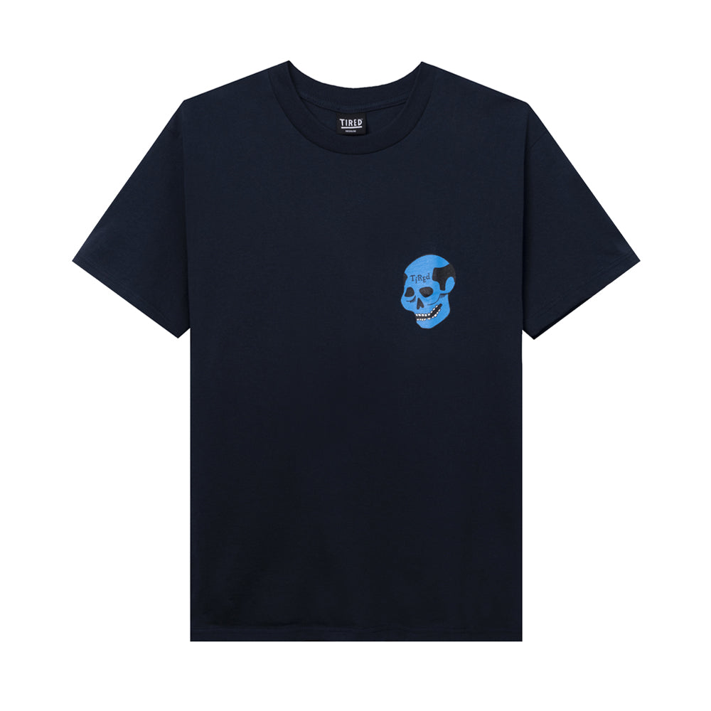 tired ts00174 creepy skull ss tee navy