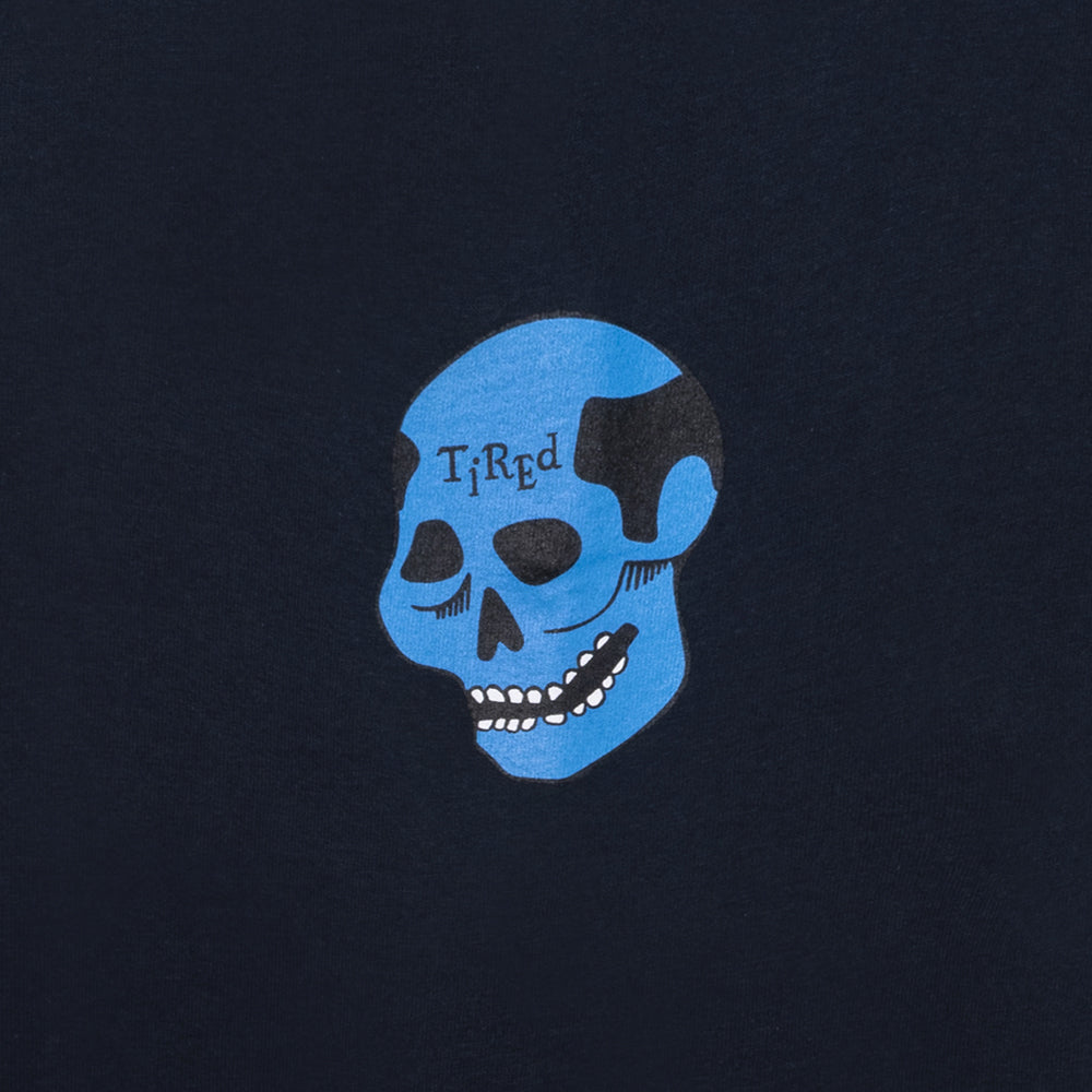 tired ts00174 creepy skull ss tee navy