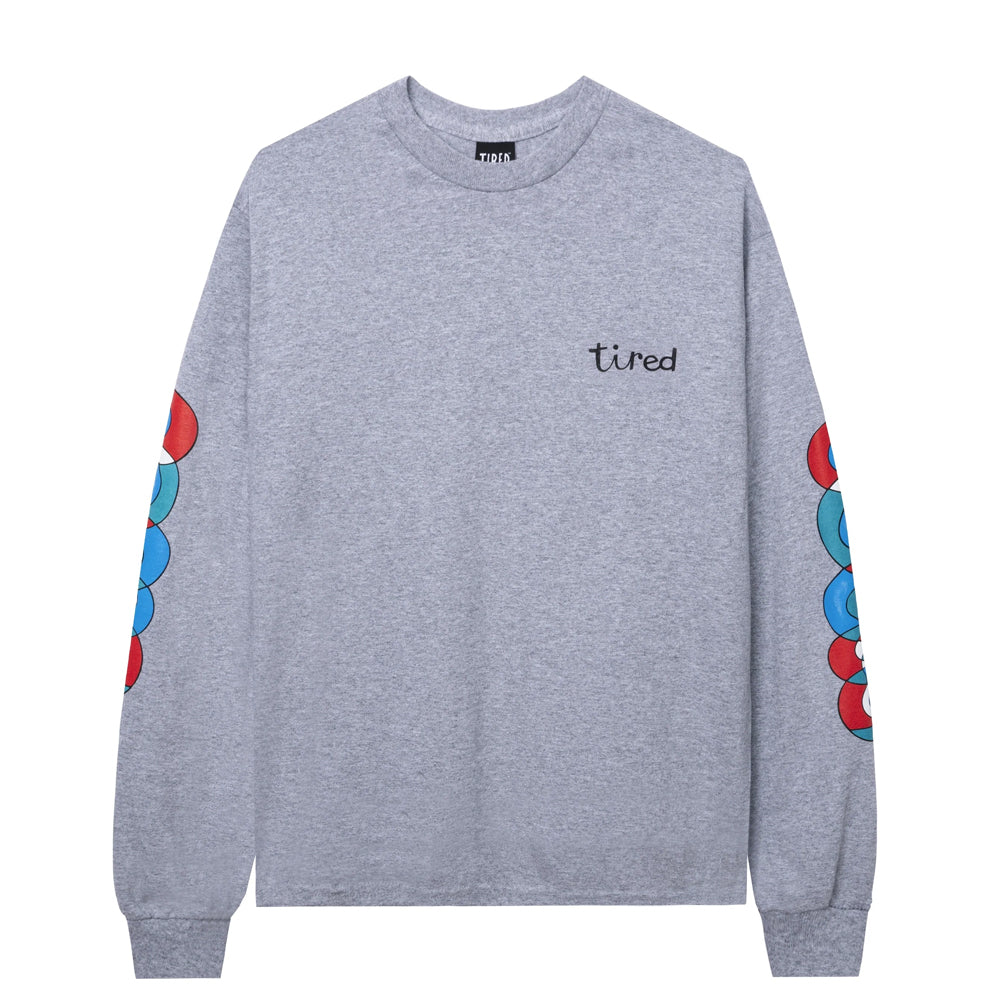 tired ts00200 wobbles ls tee heather grey