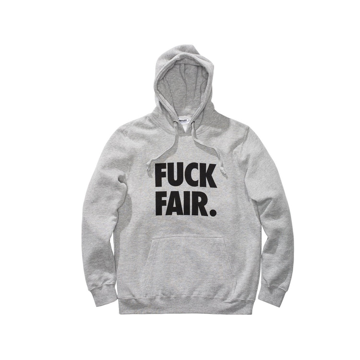 undefeated 5920615 fuck fair hood grey heather
