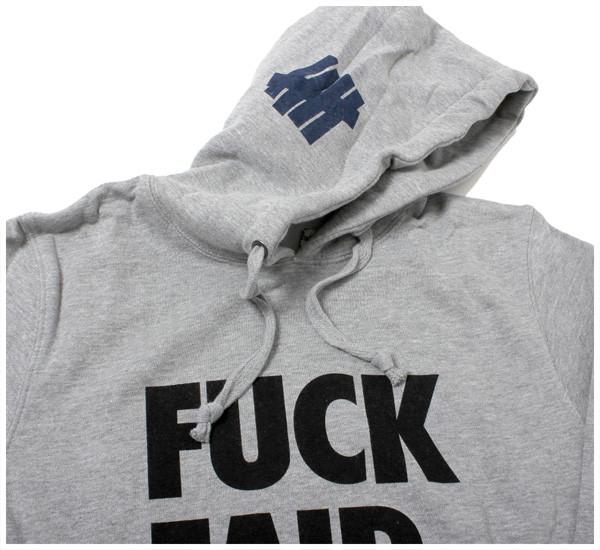 undefeated 5920615 fuck fair hood grey heather