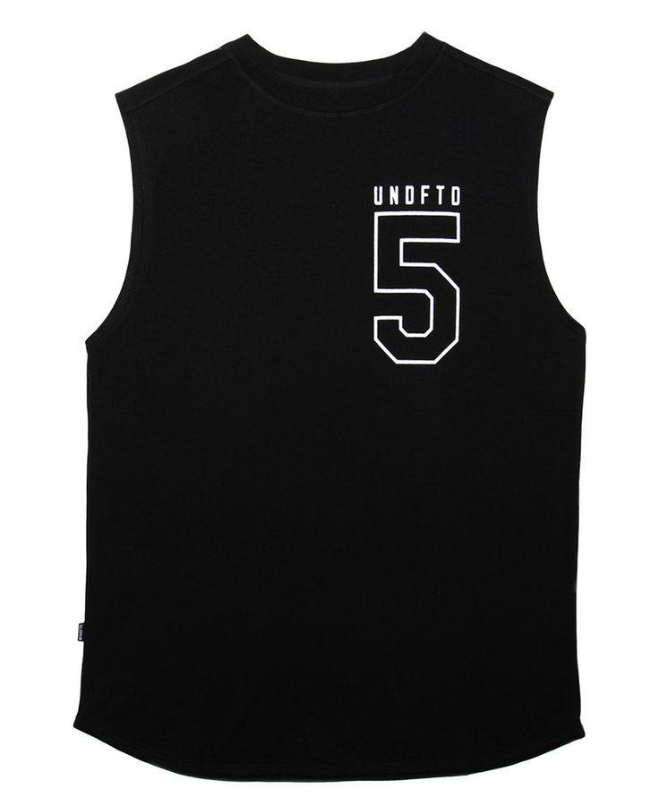 undefeated 514225 short stop sleeveless tee black