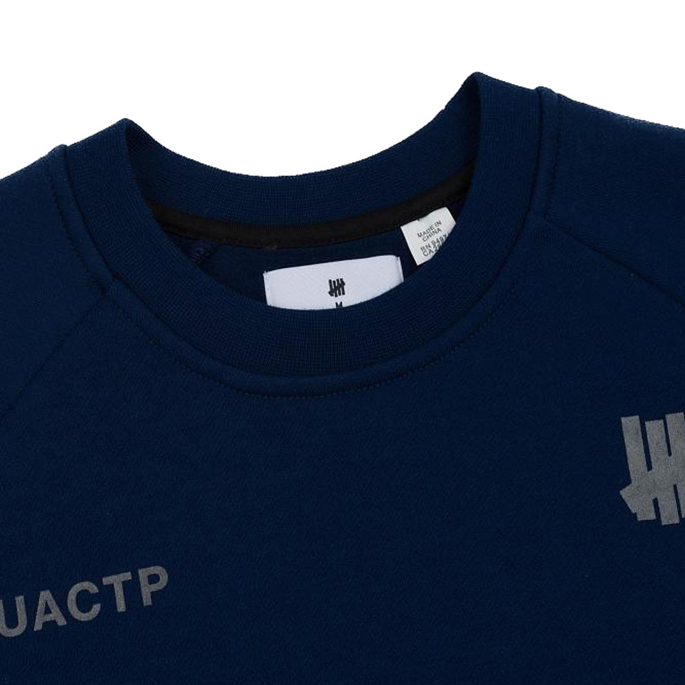 undefeated 518309 tech fleece crewneck navy