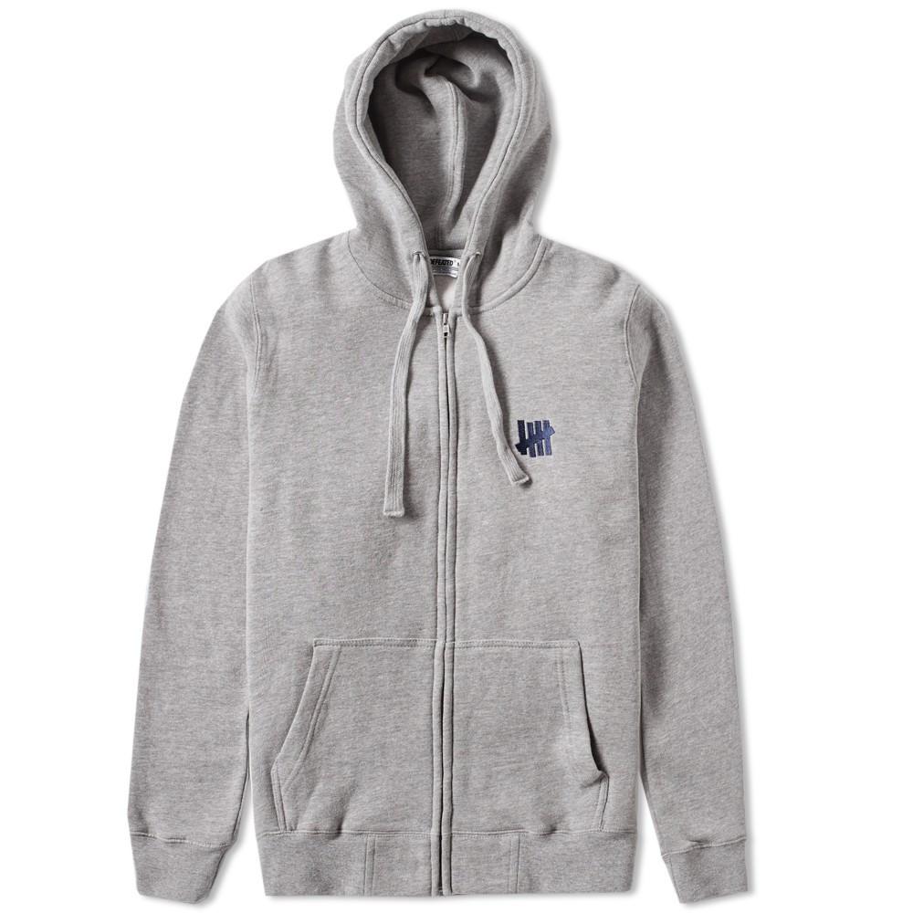 undefeated 5970689 stars zip hood grey heather