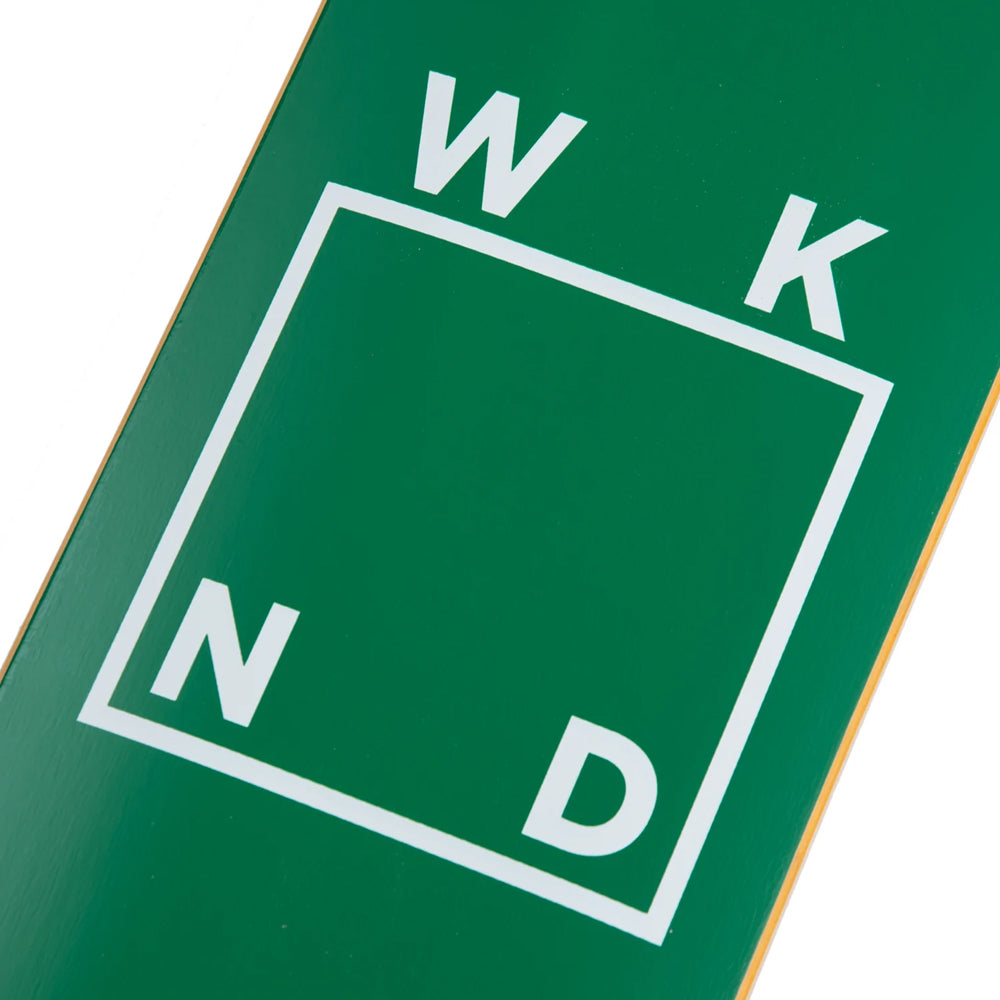 wknd skateboards green white logo deck 8 125sb 8 25cs