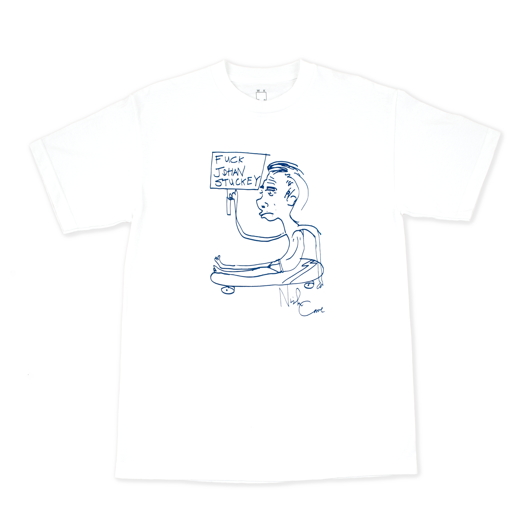 wknd wkndsp19 1 fuck johan stuckey tee white