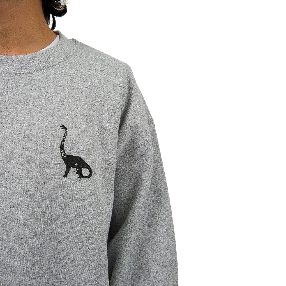 wknd wksp1704 long neck crewneck heather grey