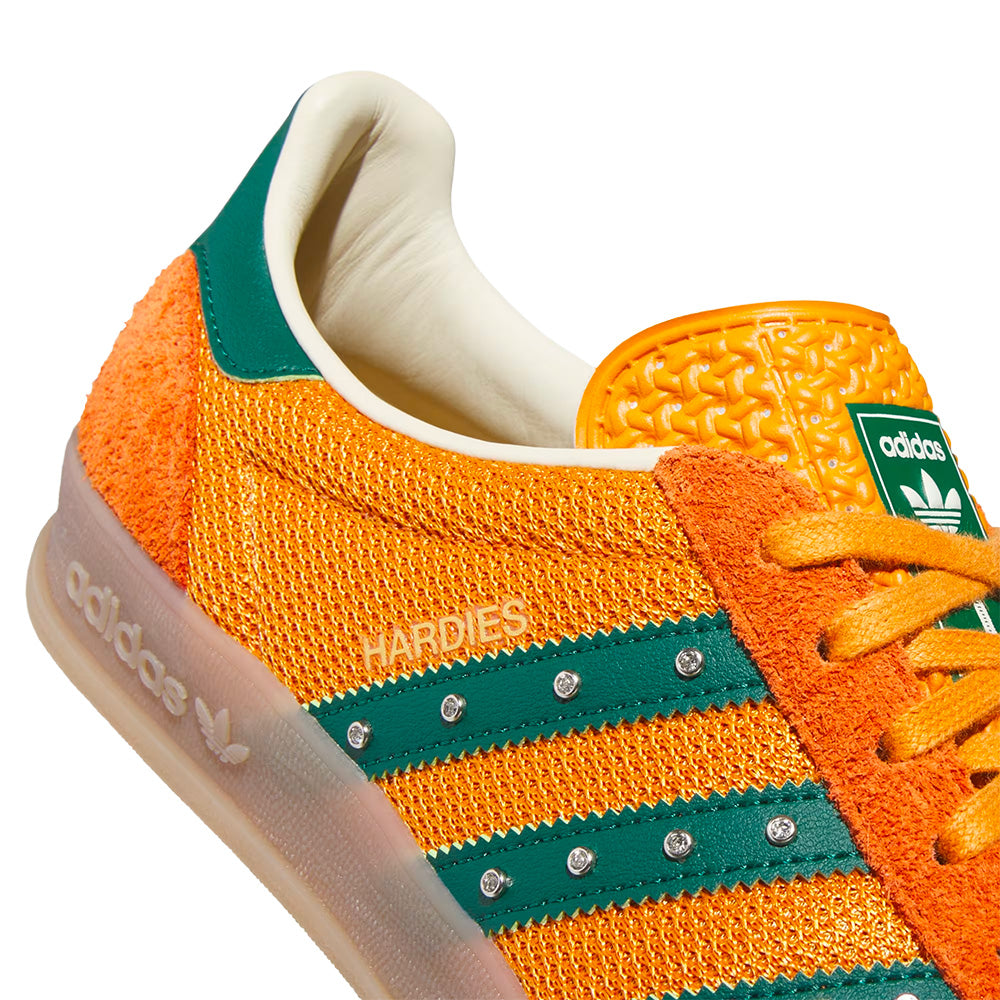 adidas SKATEBOARDING GAZELLE INDOOR X HARDIES SHOES // RUSTIC ORANGE / COLLEGIATE GREEN / GUM