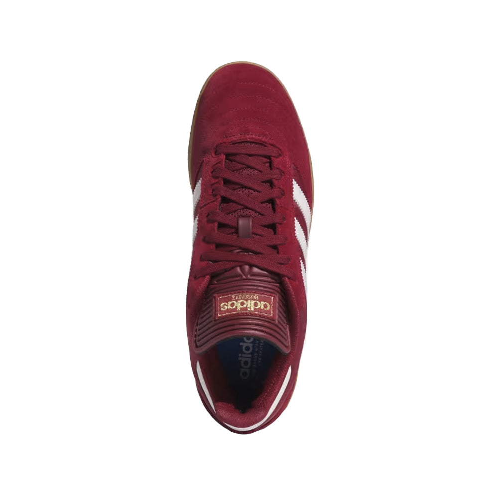 adidas SKATEBOARDING BUSENITZ SHOES COLLEGIATE BURGUNDY CHALK WHITE GOLD METALLIC
