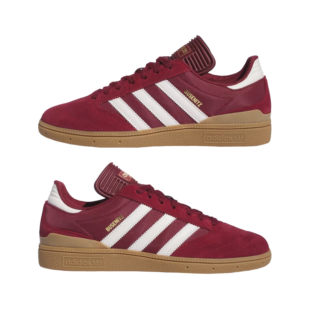 adidas SKATEBOARDING BUSENITZ SHOES COLLEGIATE BURGUNDY CHALK WHITE GOLD METALLIC. Collateral