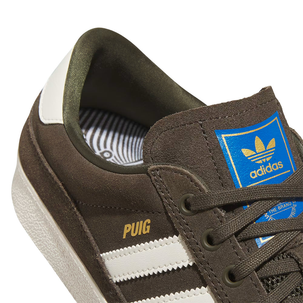 adidas skateboarding jq1115 puig indoor shoes shadow olive off white blue bird