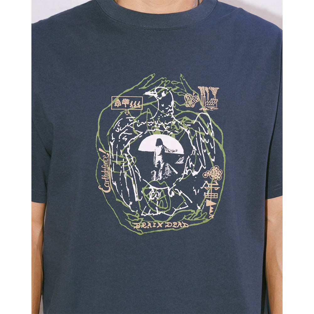 BRAIN DEAD EARTH DEFENSE T-SHIRT // SLATE