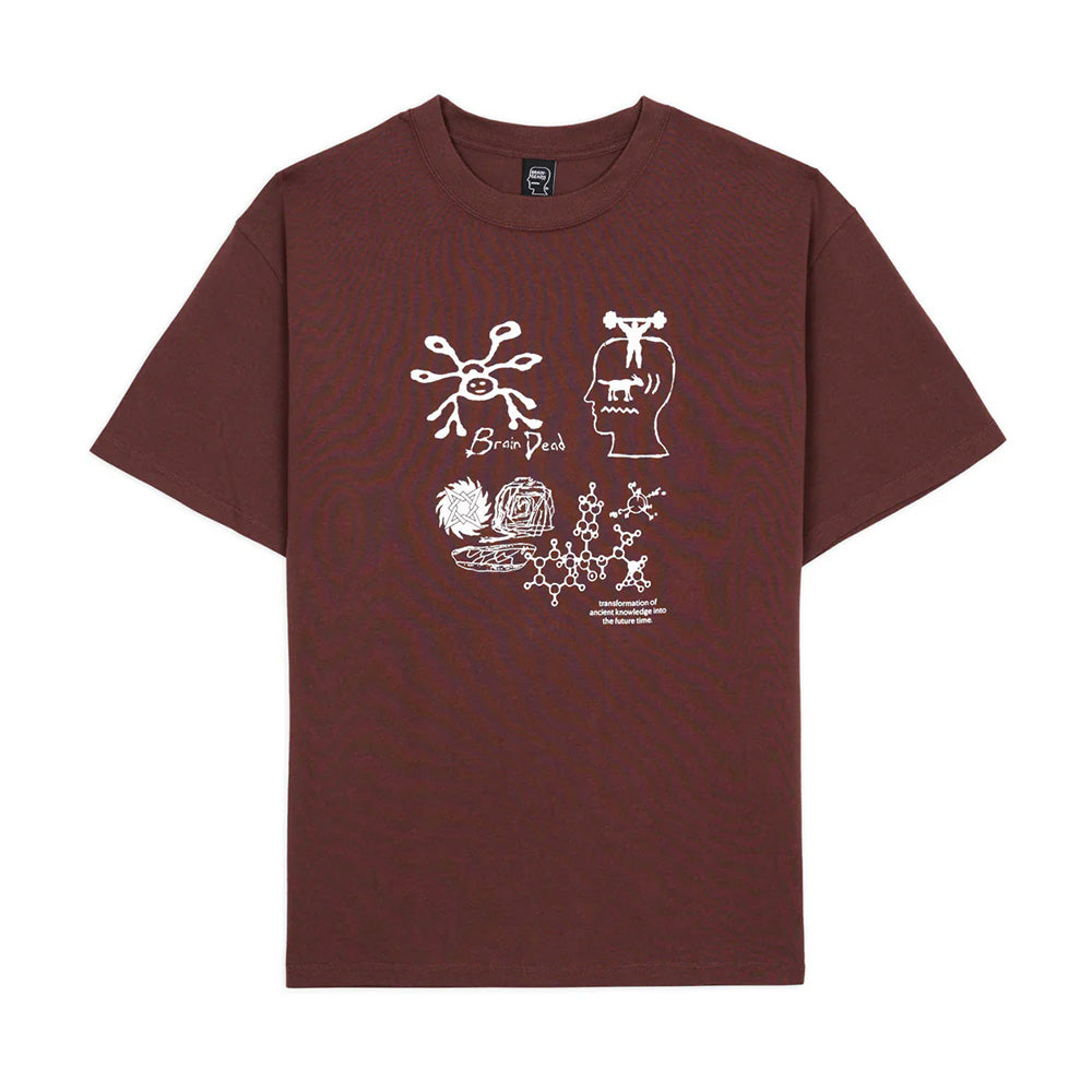 BRAIN DEAD BRAIN DEAD ANCIENT KNOWLEDGE T-SHIRT // BERRY