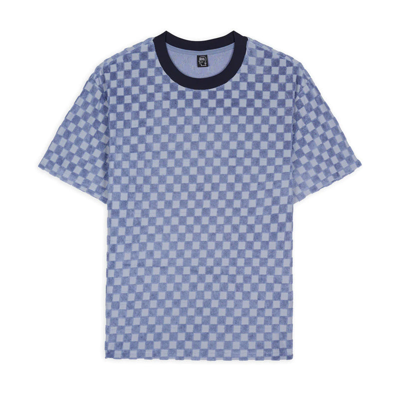 brain dead bds23t00003065 check burnout t shirt lt. blue