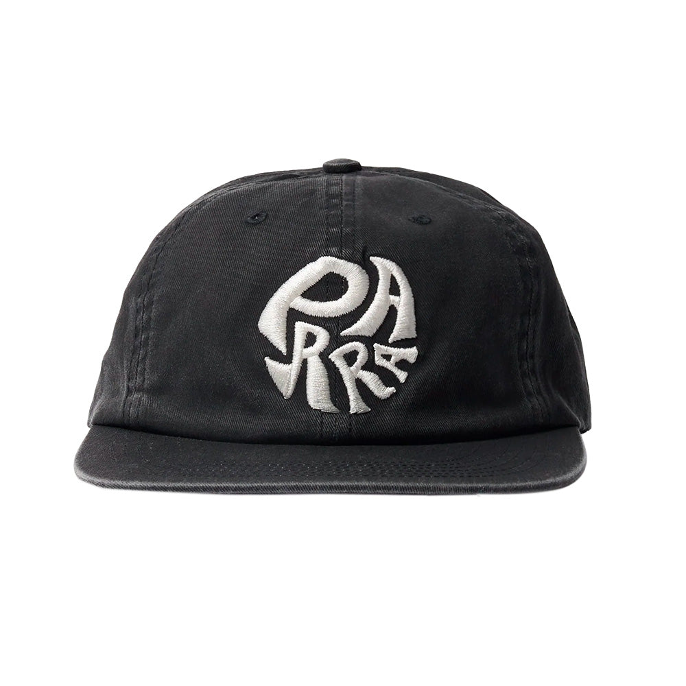 BY PARRA BY PARRA 1976 LOGO 6 PANEL HAT // BLACK