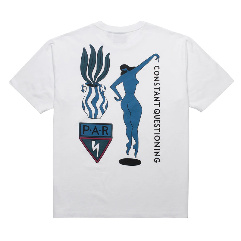 by parra 50115 questioning t shirt white