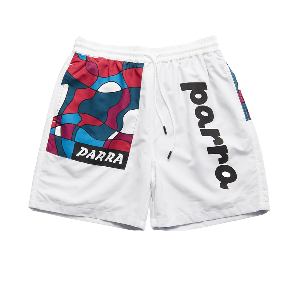 by parra 50120 sports trees swim shorts white