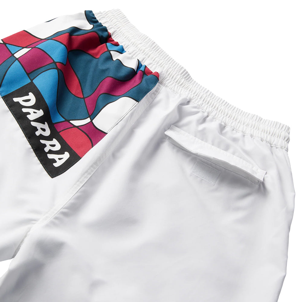 by parra 50120 sports trees swim shorts white