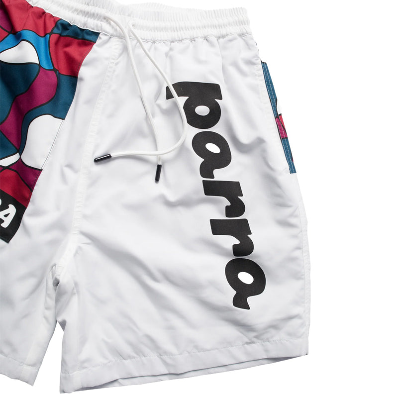 by parra 50120 sports trees swim shorts white