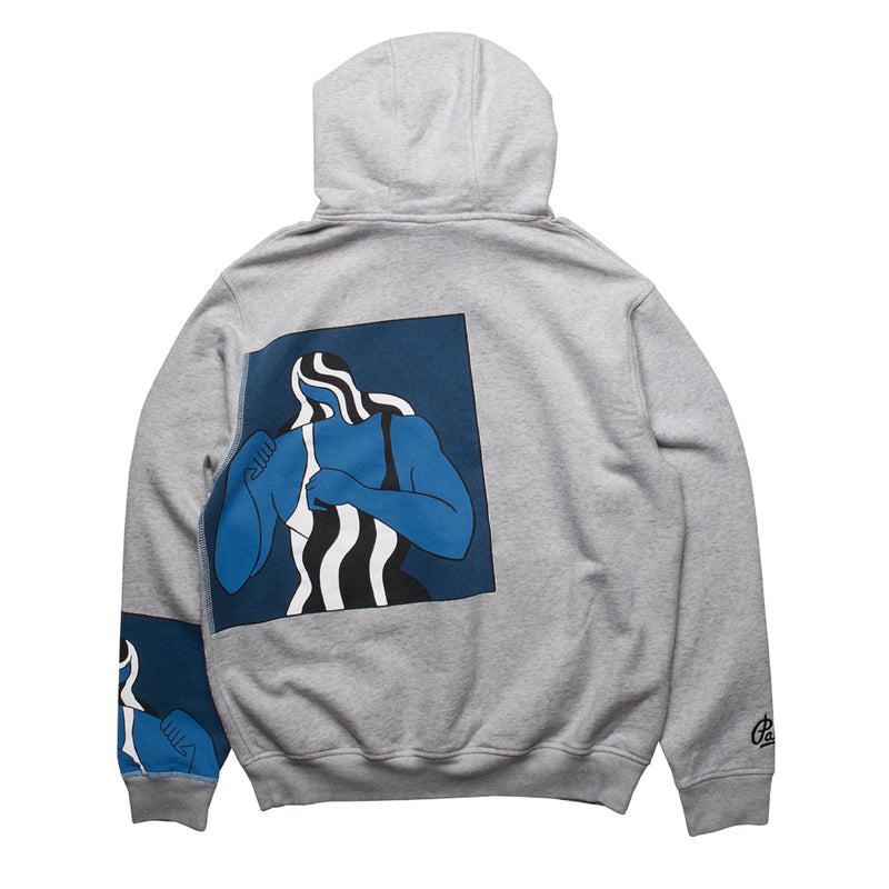 by parra 50130 self defense hooded sweatshirt heather grey