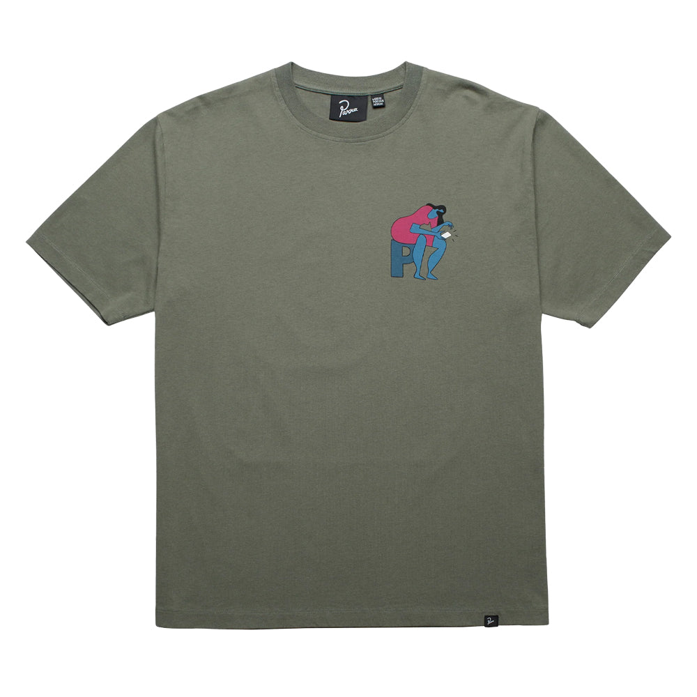 by parra 50201 insecure days t shirt greyish green