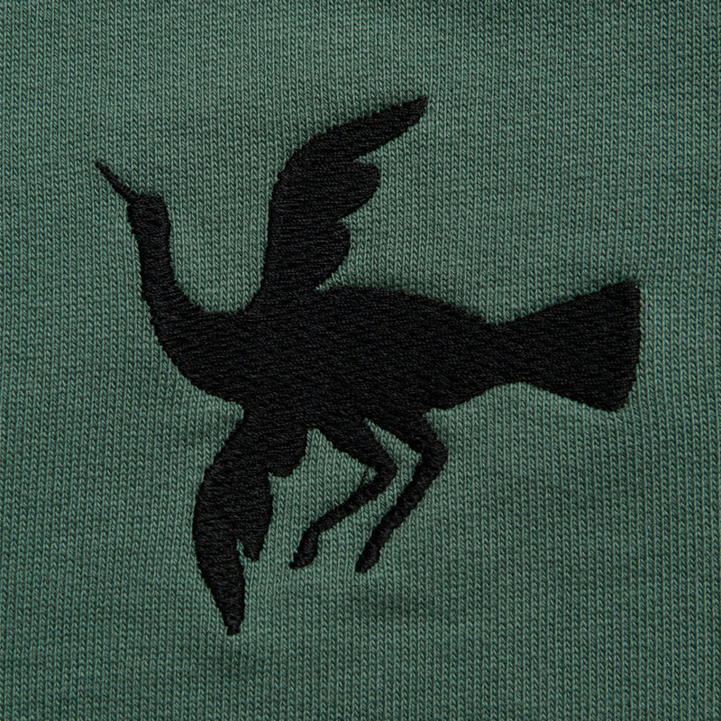 by parra 50216 snaked by a horse crew neck sweatshirt pine green