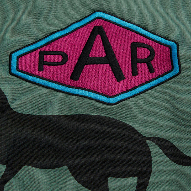 by parra 50216 snaked by a horse crew neck sweatshirt pine green