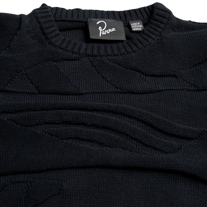 by parra 50231 landscaped knitted pullover navy blue