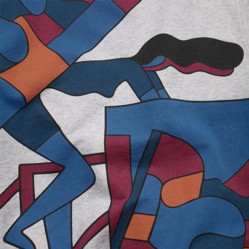 by parra 50310 etappe 17 crew neck sweatshirt heather grey