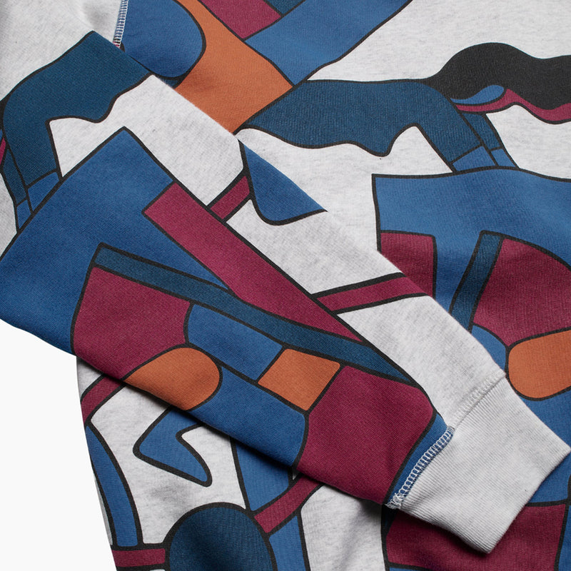 by parra 50310 etappe 17 crew neck sweatshirt heather grey