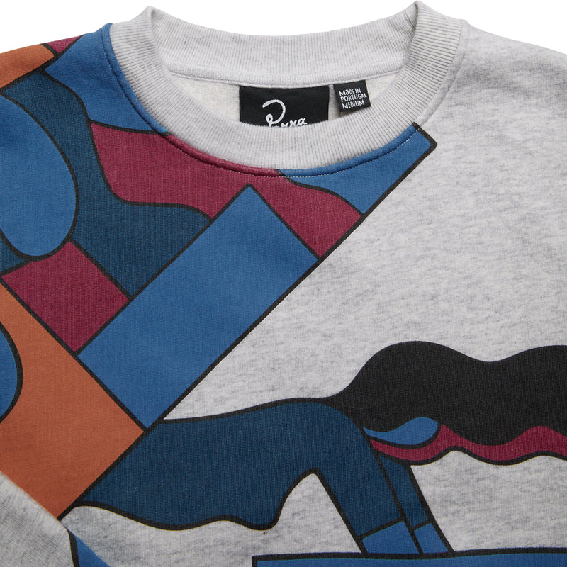 by parra 50310 etappe 17 crew neck sweatshirt heather grey