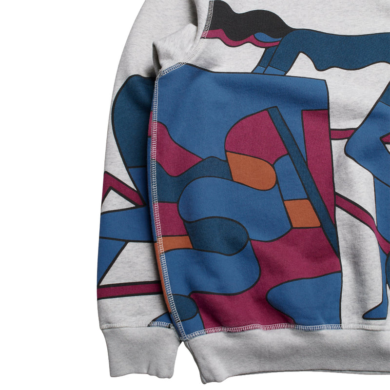 by parra 50310 etappe 17 crew neck sweatshirt heather grey