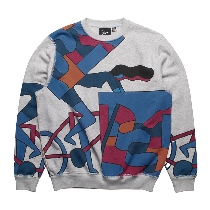 by parra 50310 etappe 17 crew neck sweatshirt heather grey