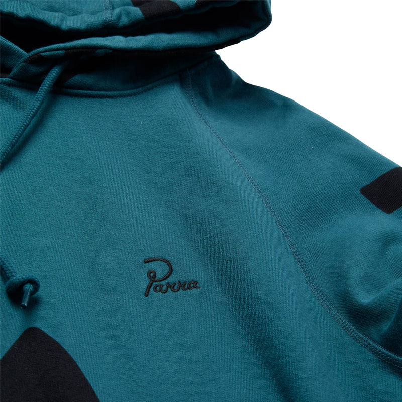 by parra 50415 clipped wings hooded sweatshirt deep sea green