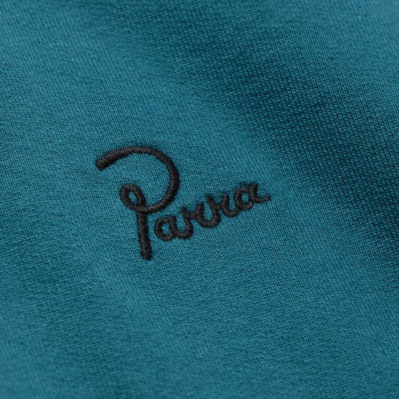by parra 50415 clipped wings hooded sweatshirt deep sea green