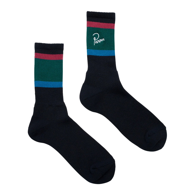 by parra 50470 script logo crew socks dark blue