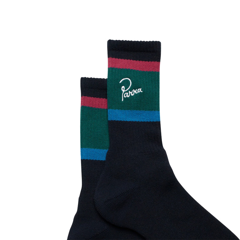 by parra 50470 script logo crew socks dark blue