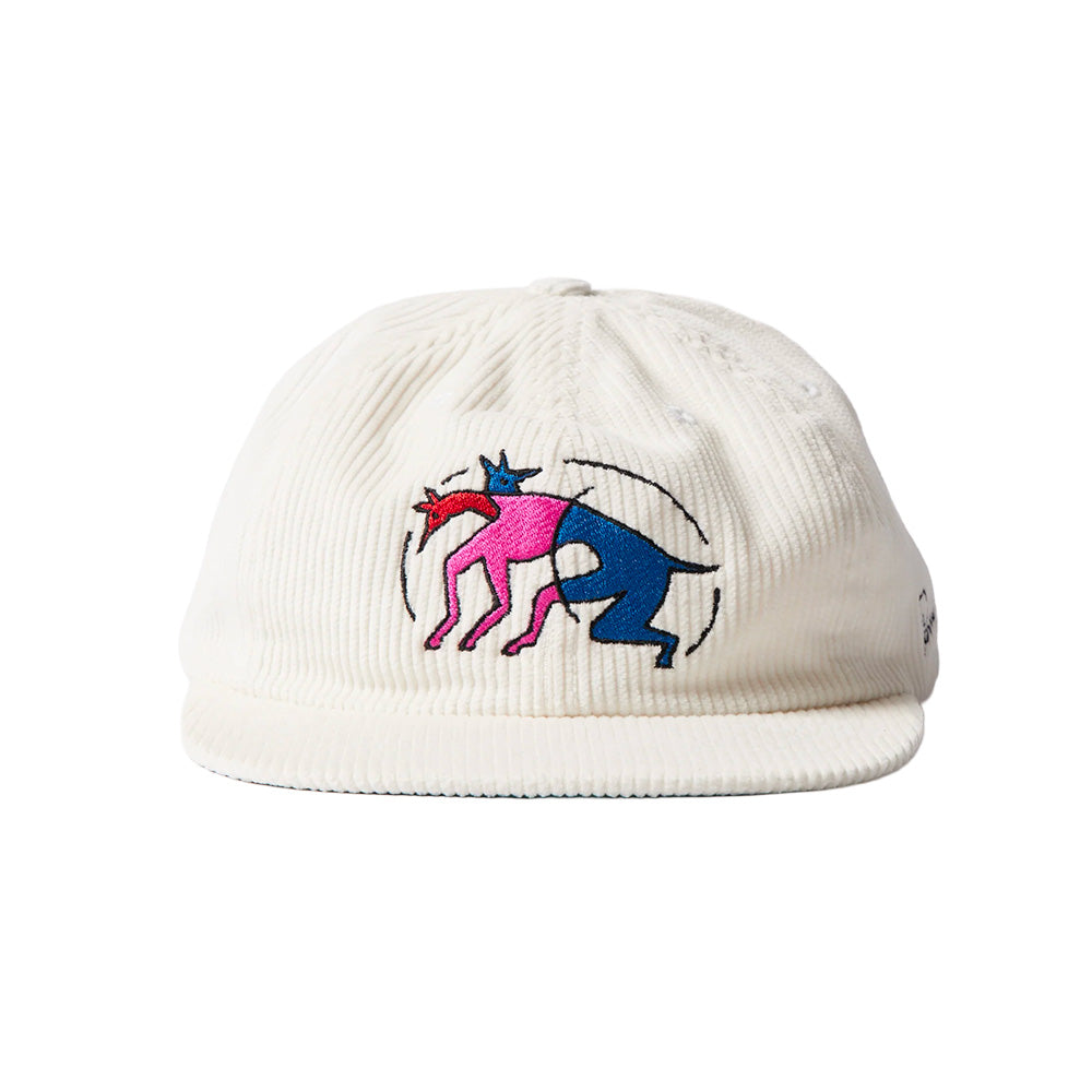 by parra 54186 the zoomies 6 panel hat white