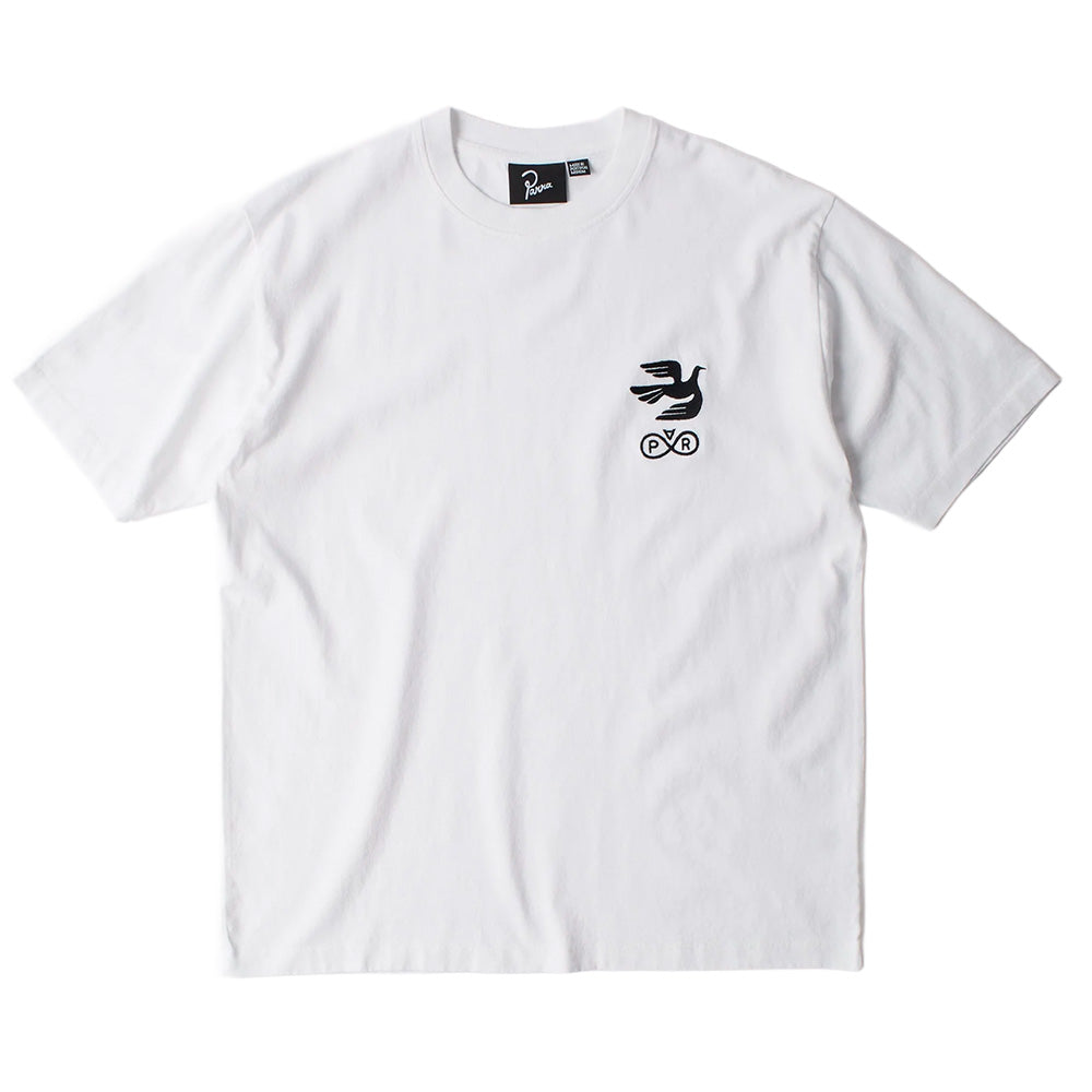 by parra 54215 infinite bird logo t shirt white