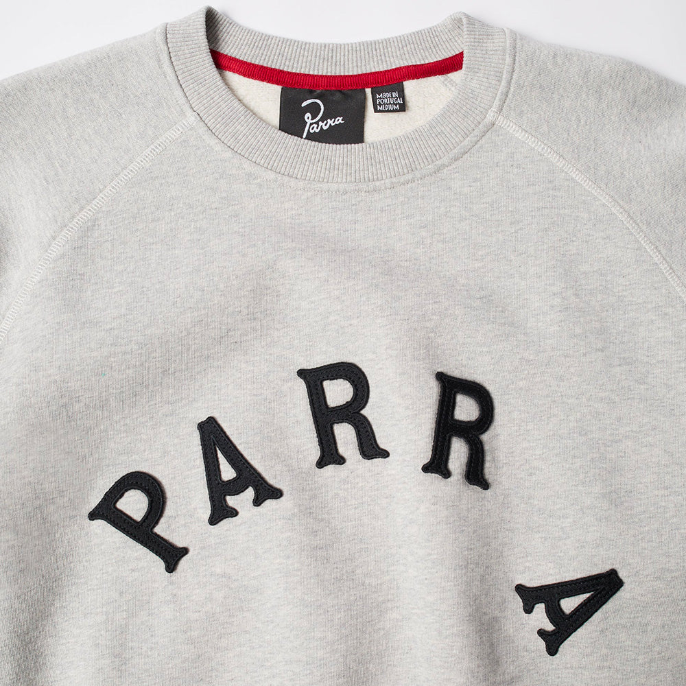 by parra 54230 drunk parent crewneck sweatshirt heather grey