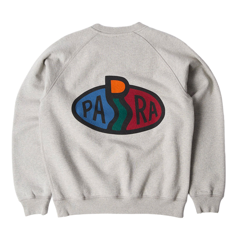 by parra 54242 legs logo crewneck sweatshirt heather grey