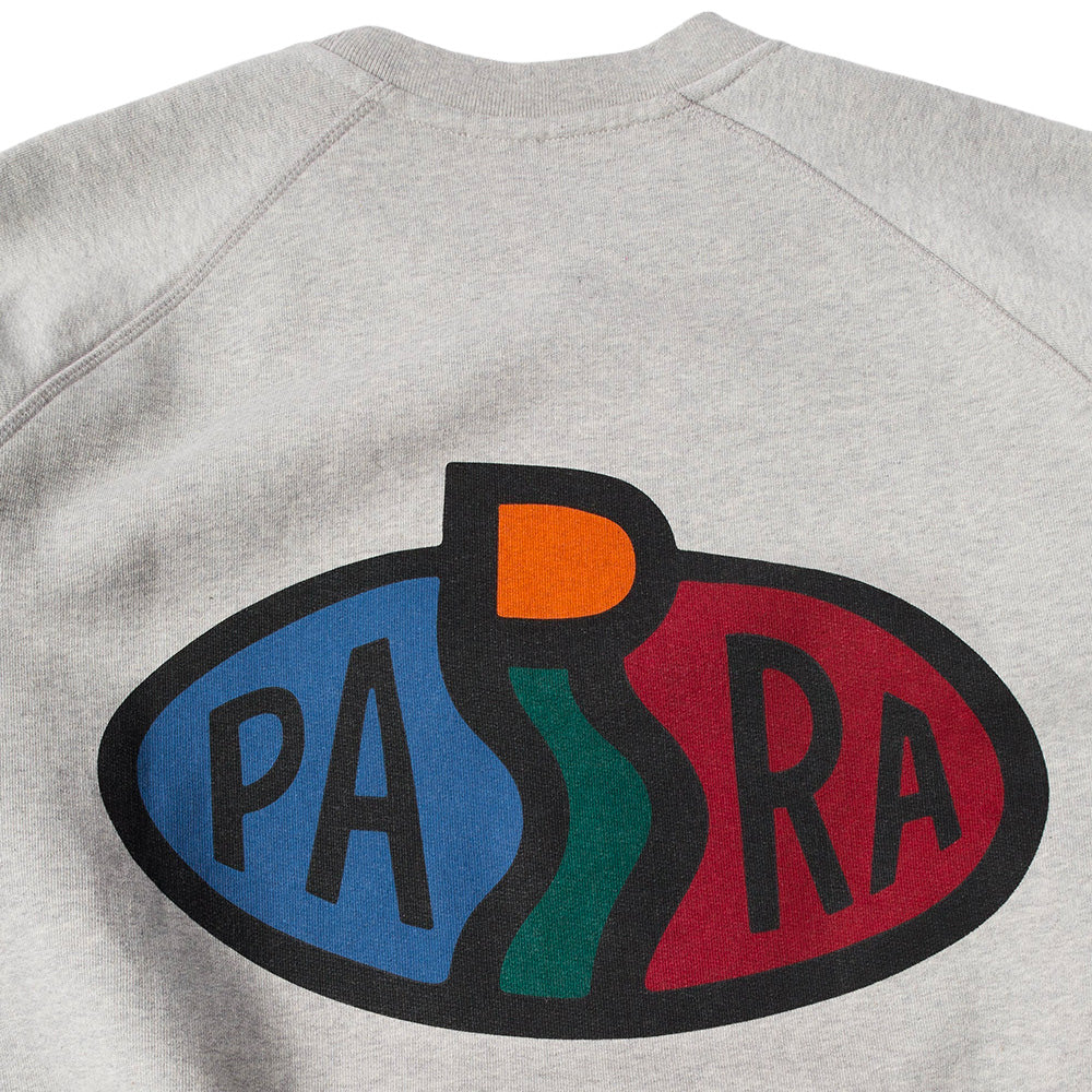 by parra 54242 legs logo crewneck sweatshirt heather grey
