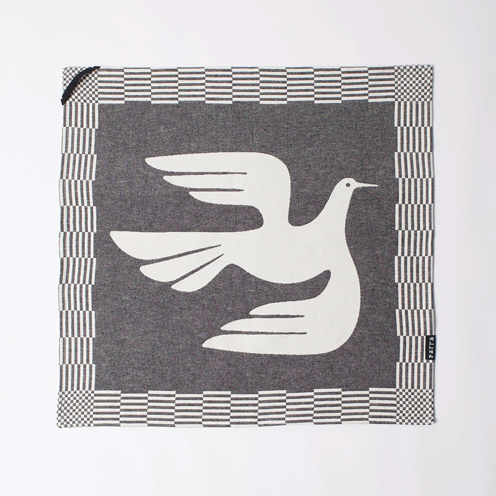 by parra 54276 infinite kitchen bird towel set black